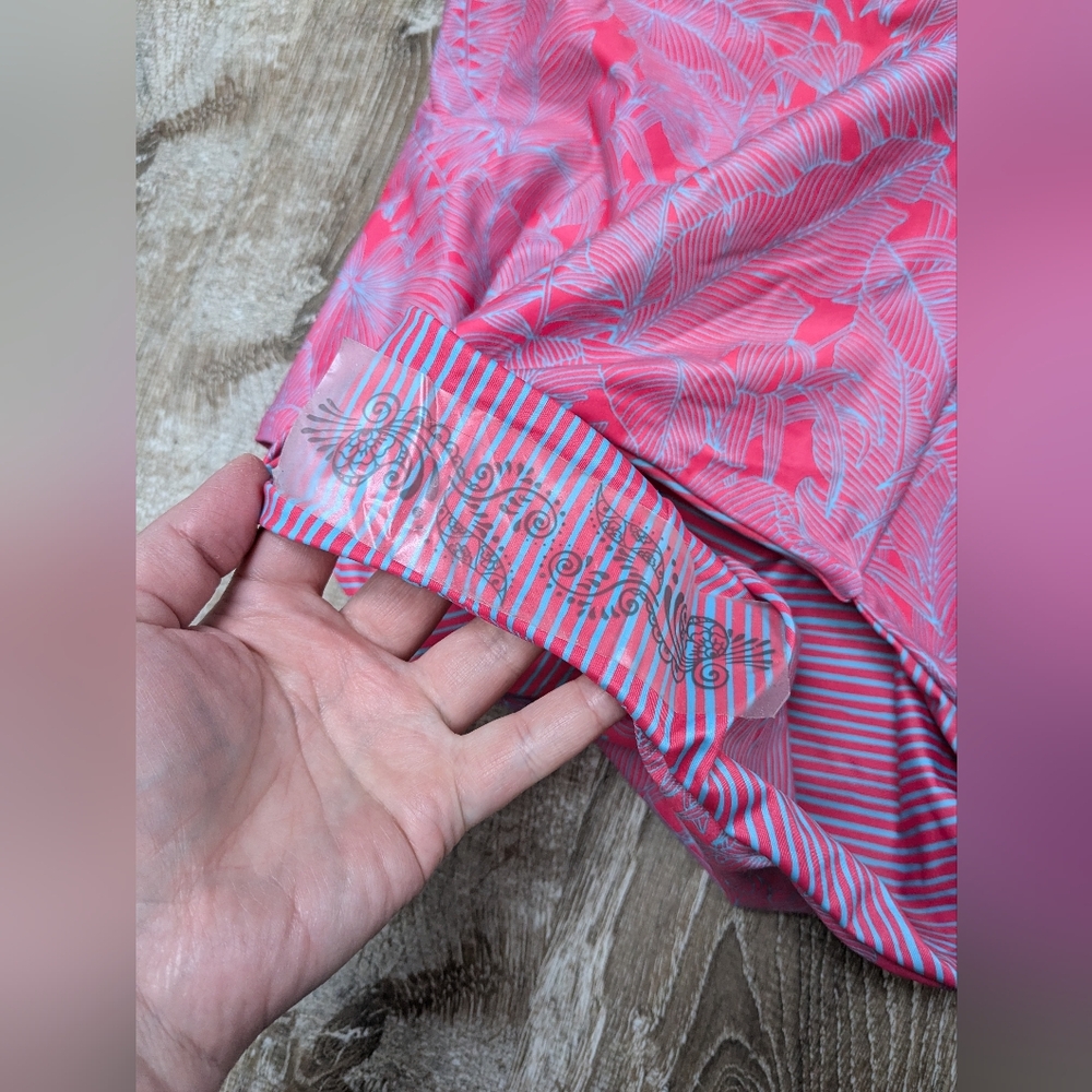 Prana Pink and Blue One Piece Swimsuit - Picture 8 of 15